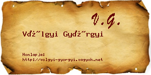 Völgyi Györgyi névjegykártya