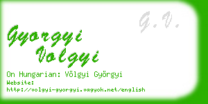 gyorgyi volgyi business card