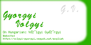 gyorgyi volgyi business card